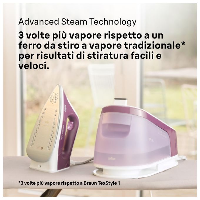 Braun IS1514VI CareStyle 1 Pro Ferro da Stiro con Caldaia 2200W 6 bar 120 g-min Serbatoio 1.7 L colore Viola