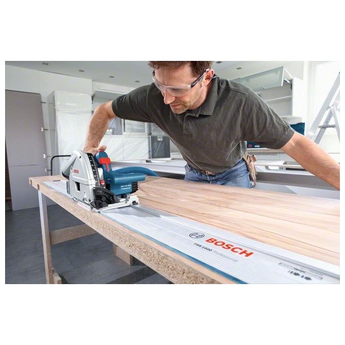 Bosch Professional 0601675001 GKT 55 GCE Sega a immersione 1400 W 165 mm velocita' regolabile con sistema aspirazione polvere colore Nero