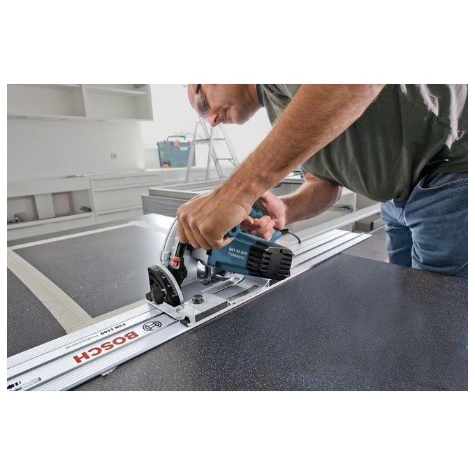 Bosch Professional 0601675001 GKT 55 GCE Sega a immersione 1400 W 165 mm velocita' regolabile con sistema aspirazione polvere colore Nero