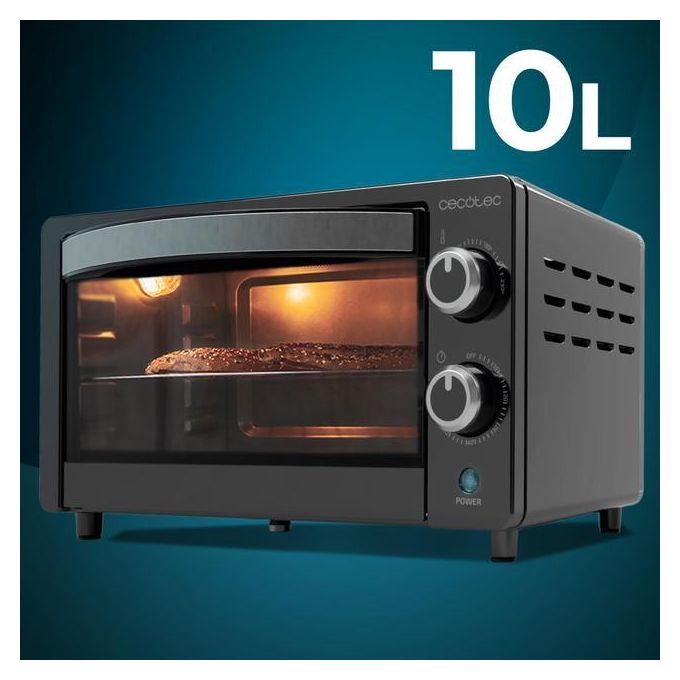 Cecotec 03816 BakeandToast 1090 Forno da Tavolo Elettrico 10 L 1000 W Timer 60 min Temperatura fino a 230 °C colore Nero