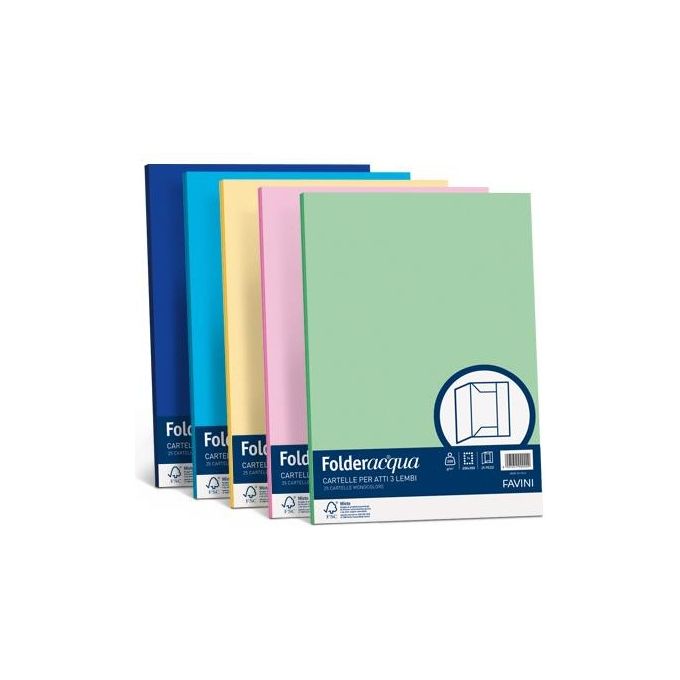 Cartotecnica Favini Cf25cartelline 3 Lembi Col Ass