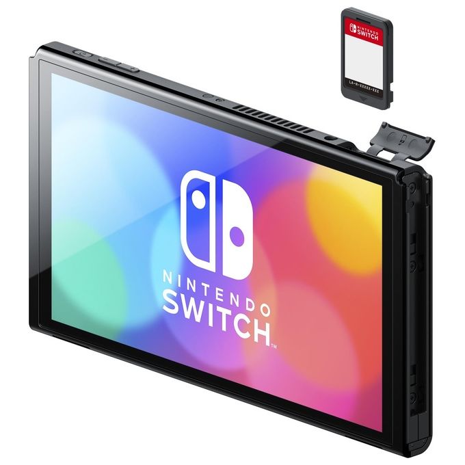 Nintendo, Switch OLED Neon Rosso-Blu, Console Portatile, Schermo 7 pollici, 64 GB