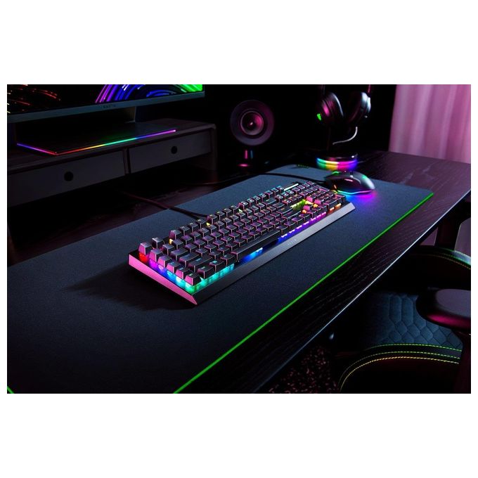 Razer RZ03-04702400-R3H1 BlackWidow V4 X Tastiera Meccanica da Gaming Switch Gialli Lineari Silenziosi 6 Tasti Macro Programmabili Retroilluminazione RGB Chroma QWERTY IT colore Nero