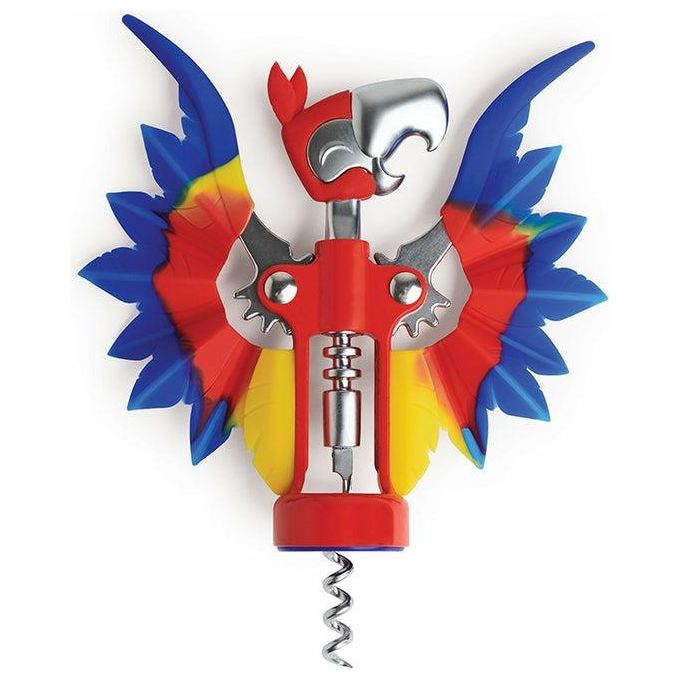 Ototo Design OT955 Pinot Apribottiglie 2 in 1 con Cavatappi e Apribottiglie Multicolore