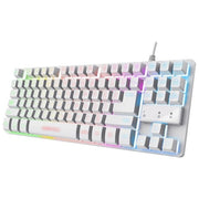 Trust GXT833W Thado TKL Tastiera Gaming USB QWERTY Layout Italiano LED Multicolore Anti-Ghosting colore Bianco
