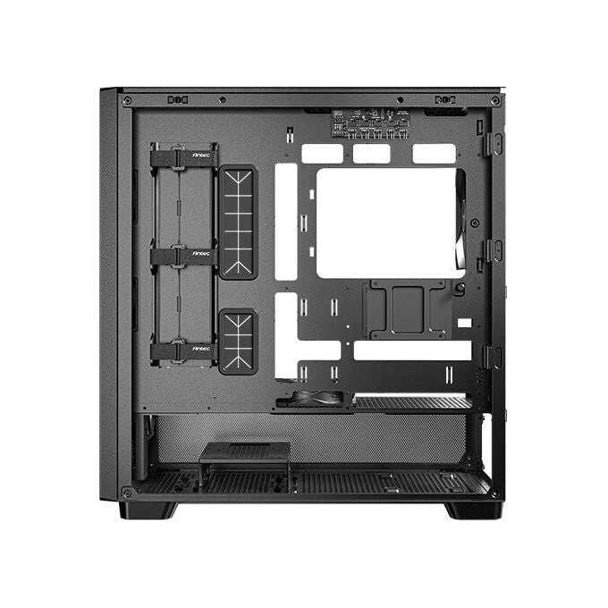 Antec FLUX Case PC Midi Tower Supporto E-ATX Pannello Laterale in Vetro Temperato e Inserti in Legno colore Nero