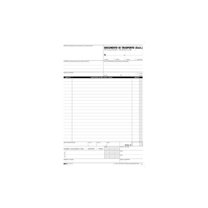 Edipro Confezione 10 Blocco Ddt 23x15cm 33x3 Copie