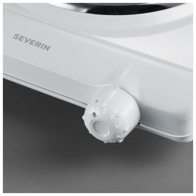 Severin KP 1091 Piastra Elettrica 1500 W Regolazione Continua Temperatura Superficie in Ghisa colore Bianco
