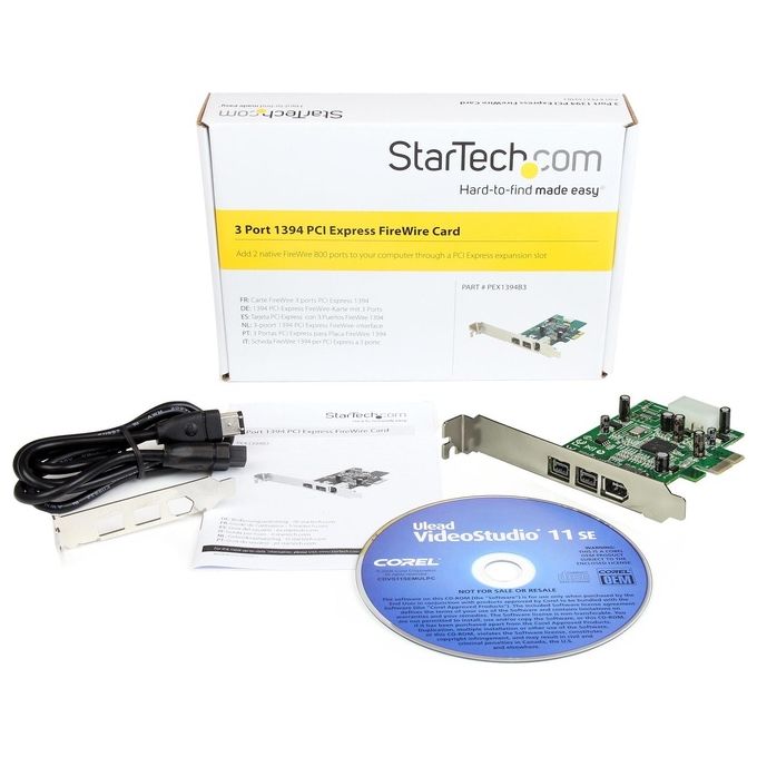 StarTech.com Scheda Pci Express Firewire 2b 1a 1394 A 3 Porte
