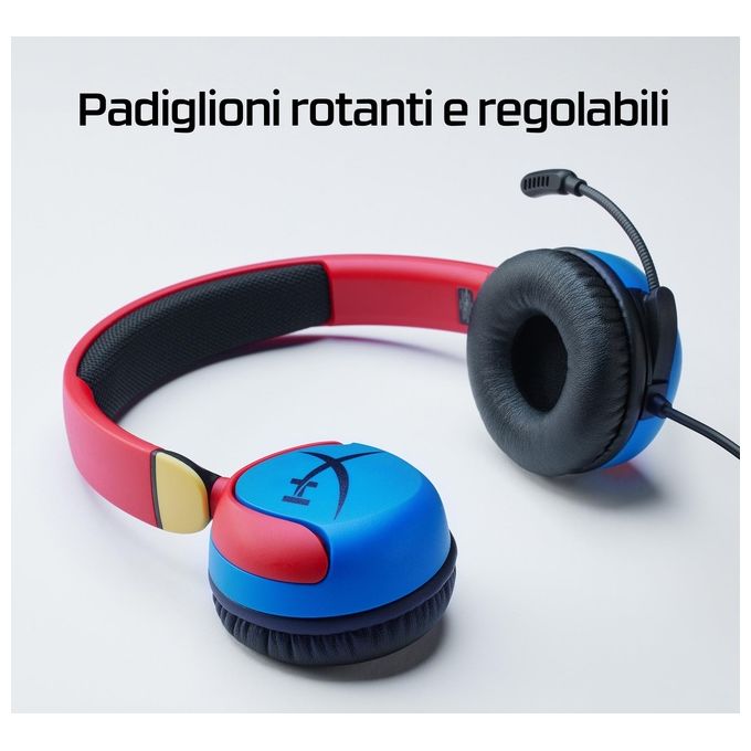 HyperX 7G8F3AA Cuffie Gaming Cloud Mini Cablate con Microfono Flip-to-Mute e Cavo Rimovibile Jack 3.5 mm colore Multicolore