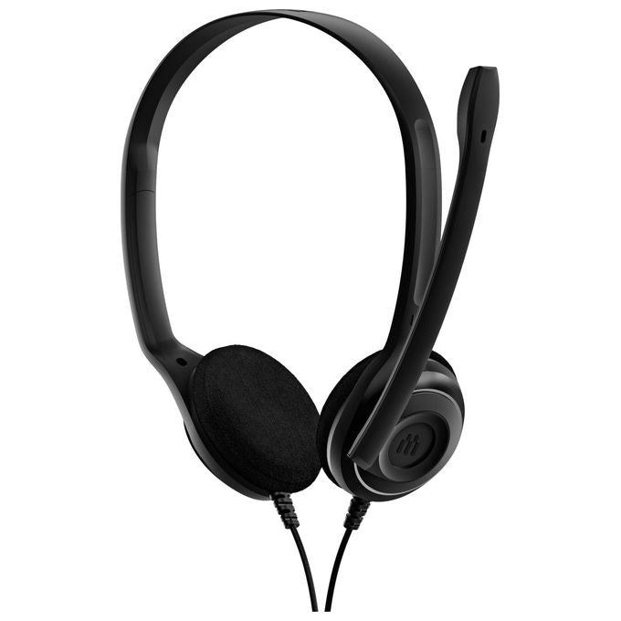Epos PC 8 USB Cuffie On Ear Stereo con Microfono Noise Cancelling Connessione USB Controllo Volume e Muto In Line colore Nero