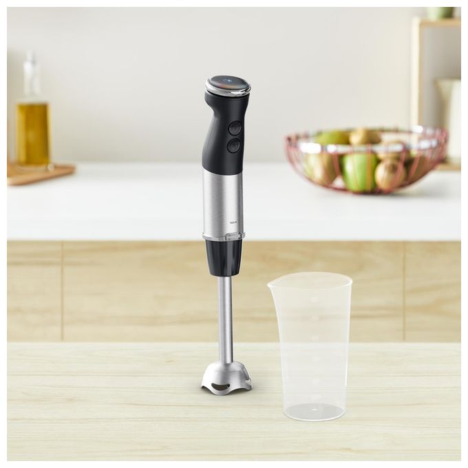 Moulinex DD6718 QuickChef+ Frullatore ad Immersione 1000 W 20 Velocita' Turbo Bicchiere 0,8 L colore Nero Acciaio Inox