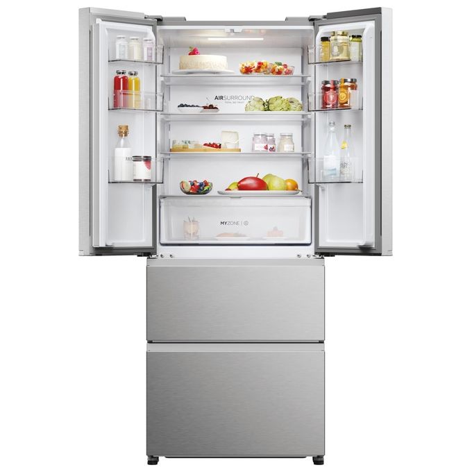 Haier HFR3718ENMM FD 70 Serie 3 Frigorifero 4 Porte 402 L 177 cm Classe E 37 dB No Frost Wi-Fi colore Inox