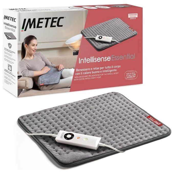 Imetec 16783 Intellisense Comfort Termoforo Multiuso 110W 40x35cm 5 Temperature Tasca per Mani Lavabile colore Grigio
