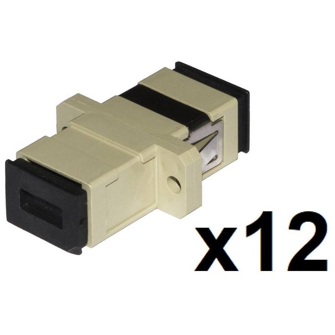 Link Confezione 12 Adattatori Fibra Ottica Sc-Sc Multimode Simplex Om2 Upc