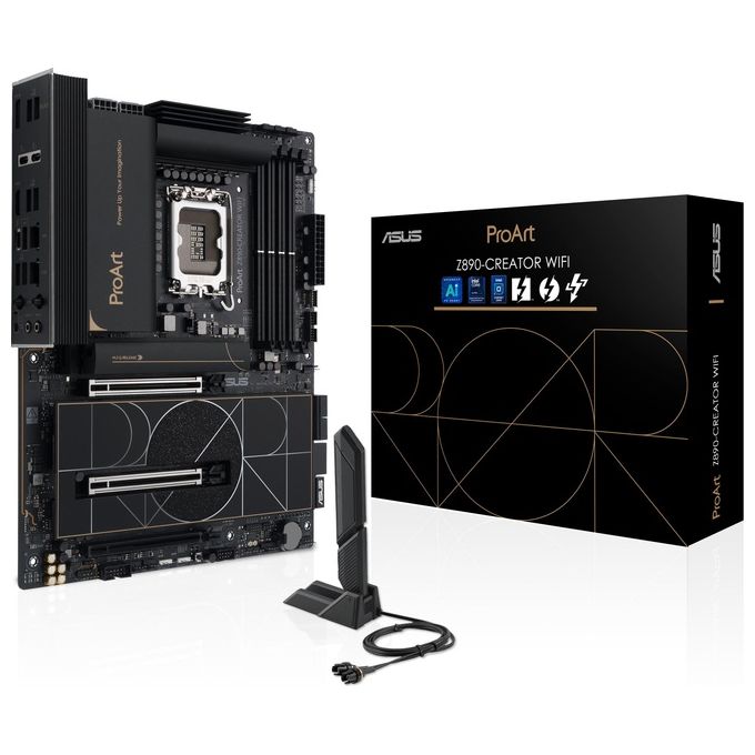 ASUS 90MB1JD0-M0EAY0 ProArt Z890-CREATOR WIFI Scheda Madre ATX Socket LGA 1851 DDR5 PCIe 5.0 5 Slot M.2 Thunderbolt 5 Wi-Fi 7 colore Nero