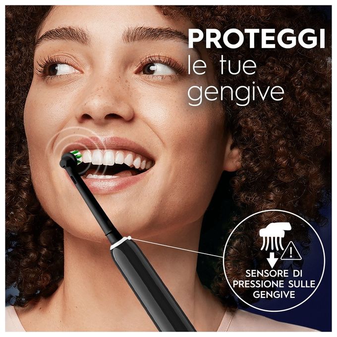 Oral-B PRO SERIES 1 Spazzolino elettrico oscillante ricaricabile 3 modalita' timer 2 min 2 testine colore Nero