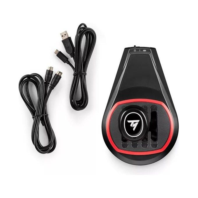 Thrustmaster TH8S Shifter Add-On Cambio Manuale 7 Marce Schema H USB compatibile PS5 PS4 Xbox PC colore Nero Rosso