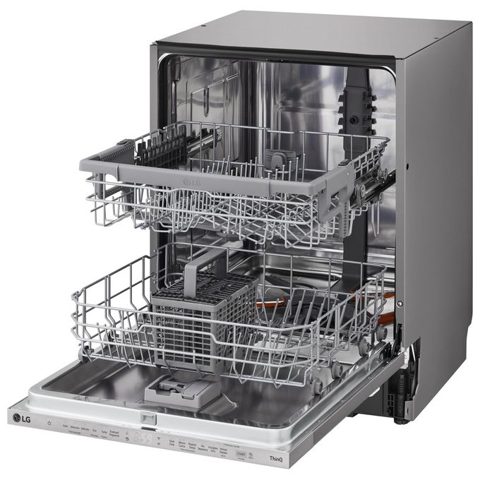 LG DB242TX Serie 2 Lavastoviglie Incasso 14 coperti Classe D QuadWash Wi-Fi EasyRack+ (55x60x82 cm) colore Noble Steel