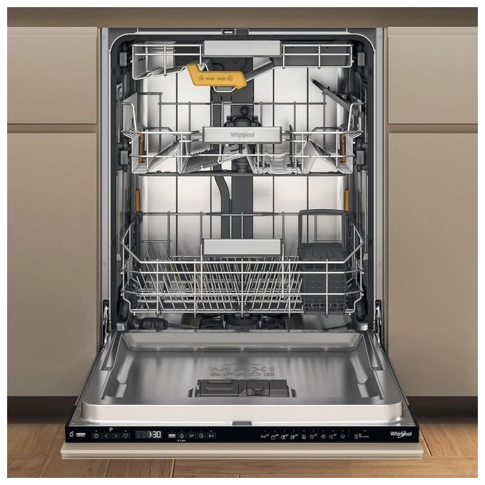 Whirlpool W8I HP42 LSC Lavastoviglie da incasso a scomparsa totale 14 coperti Classe C 42 dB 10 programmi (82x60x55 cm) colore Nero