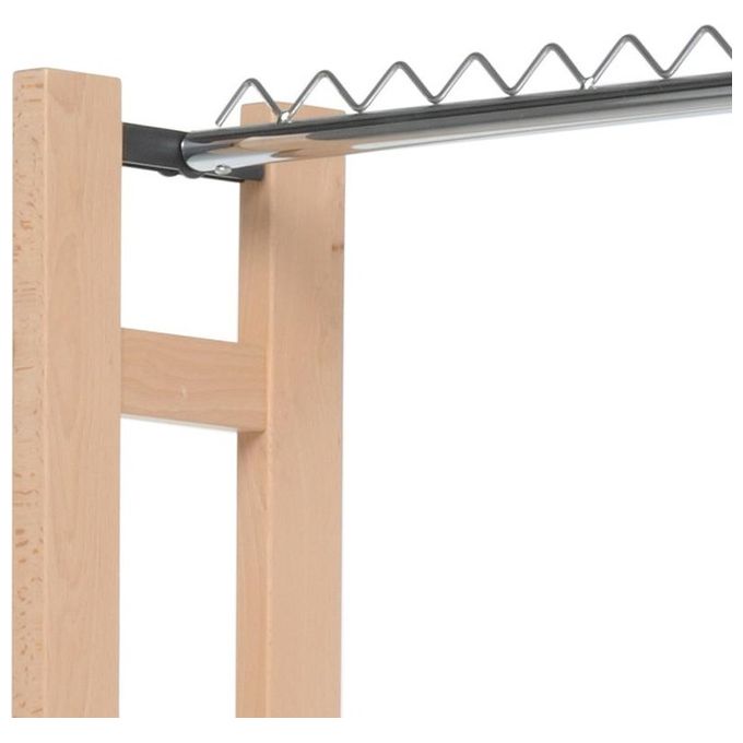 Foppapedretti 9900415303 Snake Appendiabiti Pieghevole in Legno di Faggio con 4 Ruote Barra 60 cm colore Naturale