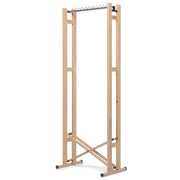 Foppapedretti 9900415303 Snake Appendiabiti Pieghevole in Legno di Faggio con 4 Ruote Barra 60 cm colore Naturale