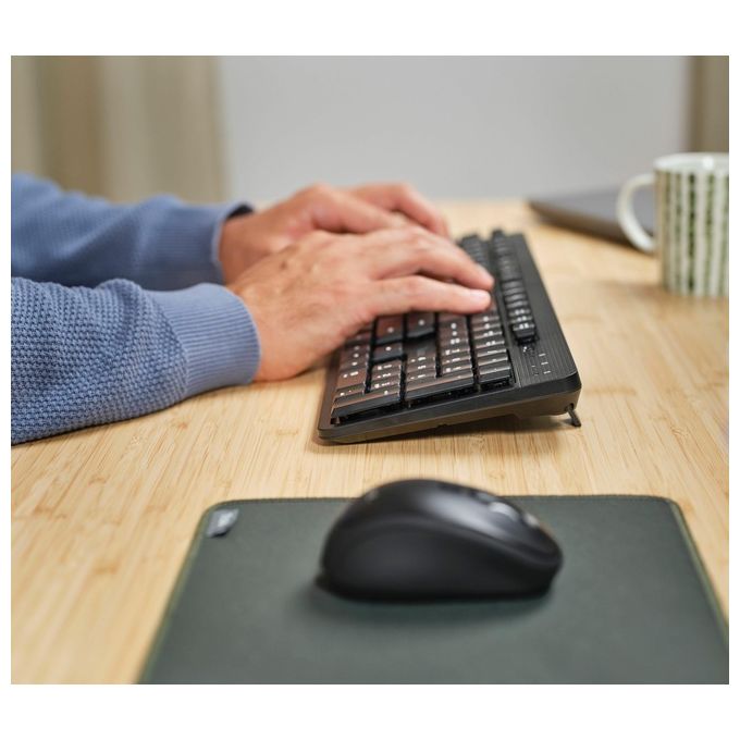 Trust TKM-360 Kit Tastiera e Mouse Wireless Ultrasilenzioso USB 10 metri layout standard colore Nero
