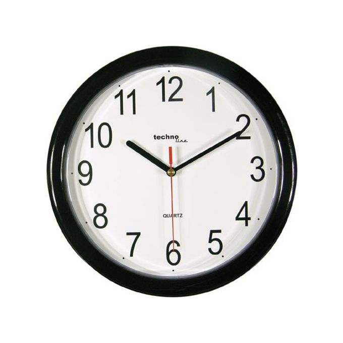 Technoline WT 600 Orologio da Parete Nero 25x2,4x25cm