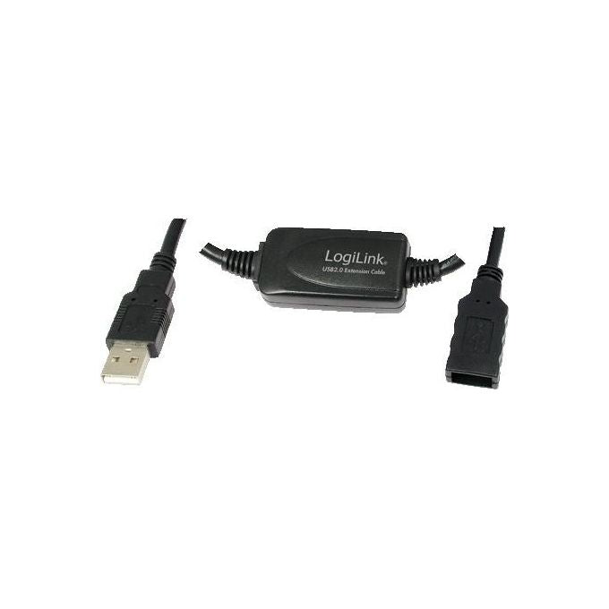 Logilink estensore di linea usb 2.0 maschio-femmina con cavo da mt. 15