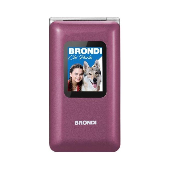 Brondi 10279002 Amico Prezioso Telefono Cellulare Clamshell Dual SIM 2G Display 1.77'' Tasto SOS Fotocamera 1.3 MP Bluetooth colore Viola