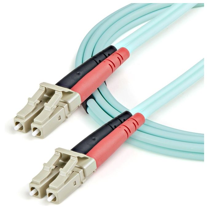 StarTech Cavo di rete patch Duplex in fibra ottica multimodale LSZH 50-125 da 10 Gb 1m LC-LC - acqua