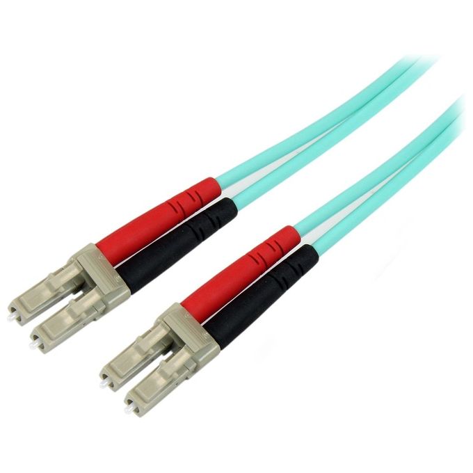 StarTech Cavo di rete patch Duplex in fibra ottica multimodale LSZH 50-125 da 10 Gb 10m LC-LC - acqua