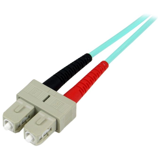StarTech Cavo patch duplex LSZH fibra multimod. 50-125 2 m 10 Gb Aqua LC-SC