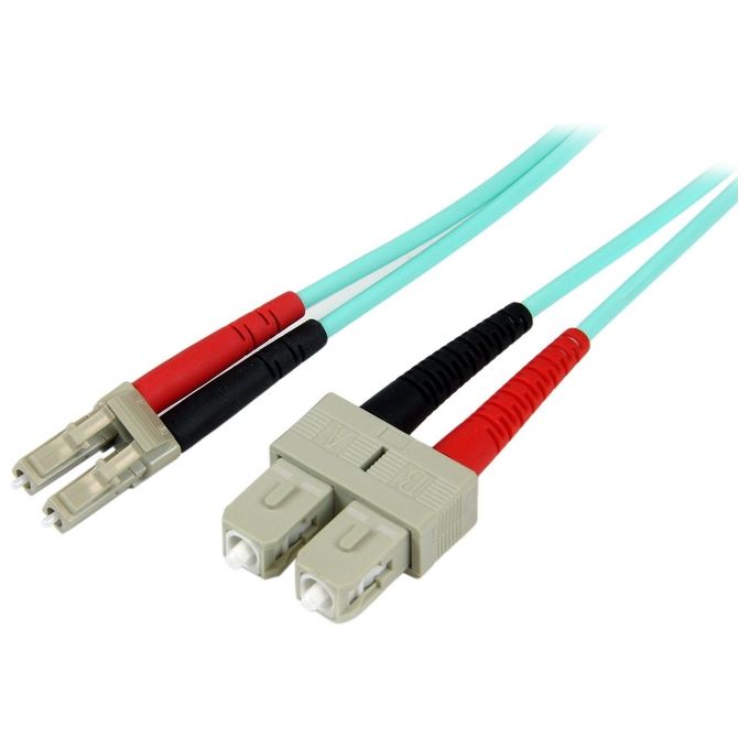 StarTech Cavo patch duplex LSZH fibra multimod. 50-125 2 m 10 Gb Aqua LC-SC