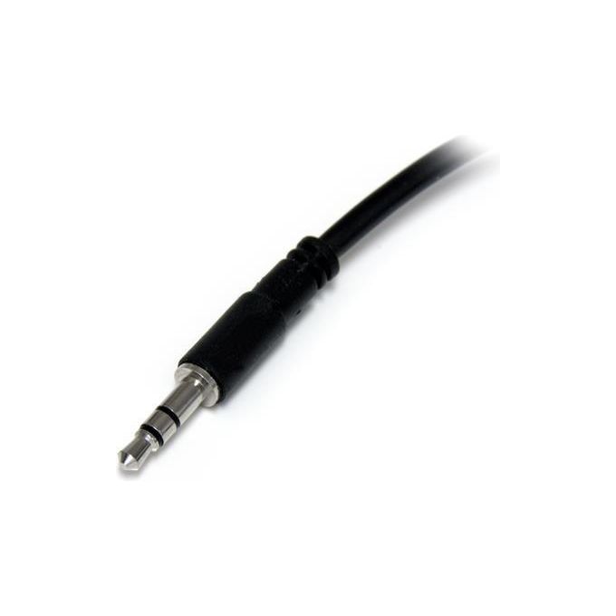 StarTech Cavo splitter stereo slim - Maschio 3,5 mm a 2 femmina 3,5 mm
