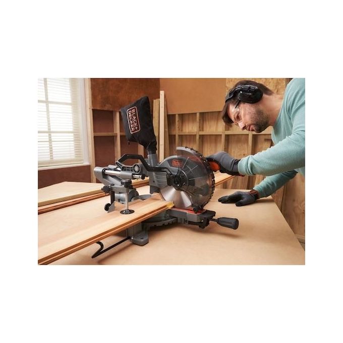 Black+Decker BES701-QS Troncatrice Radiale 1500 W lama 216 mm taglio 220x70 mm Line Shadow