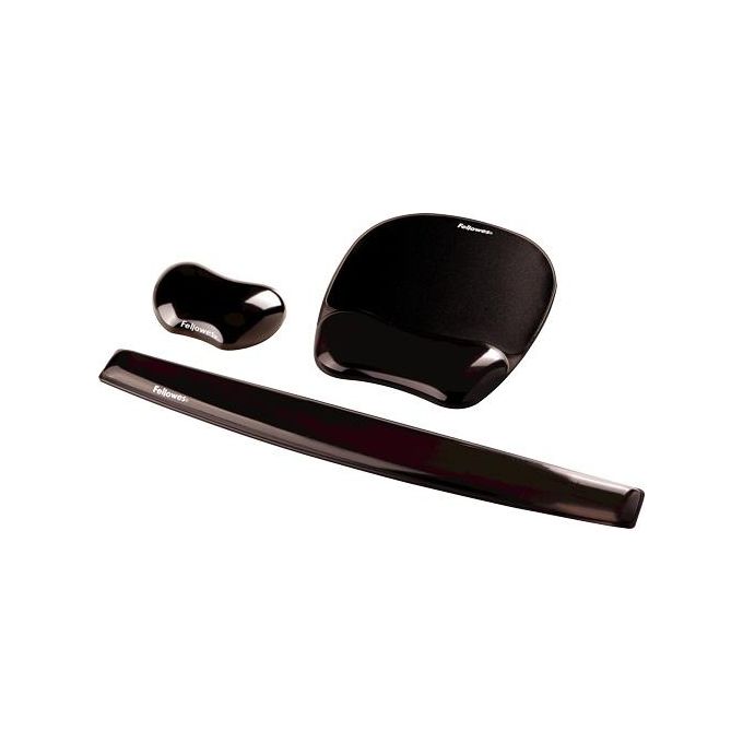 Fellowes Leonardi Mousepad Gelcrystals Supp Polso Ner