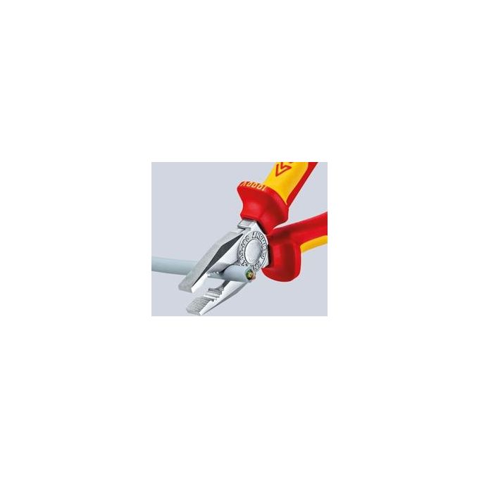 Knipex Pinza Universale Cromata Isolati con Manici Rivestiti in Materiale Bicomponente Collaudati VDE 180mm