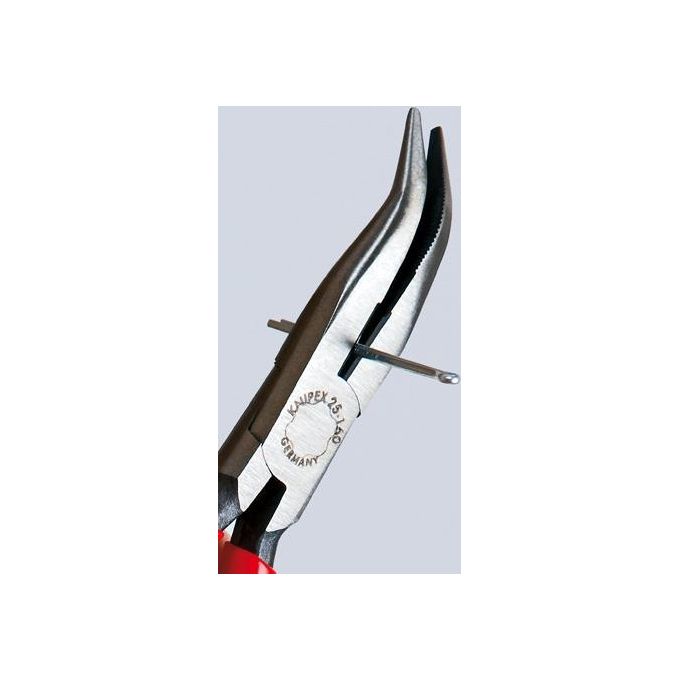 Knipex 25 02 160 Pinza per Meccanica Becchi Mezzotondi con Tronchese 160 mm acciaio al vanadio manici comfort colore Nero