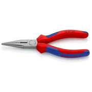 Knipex 25 02 160 Pinza per Meccanica Becchi Mezzotondi con Tronchese 160 mm acciaio al vanadio manici comfort colore Nero