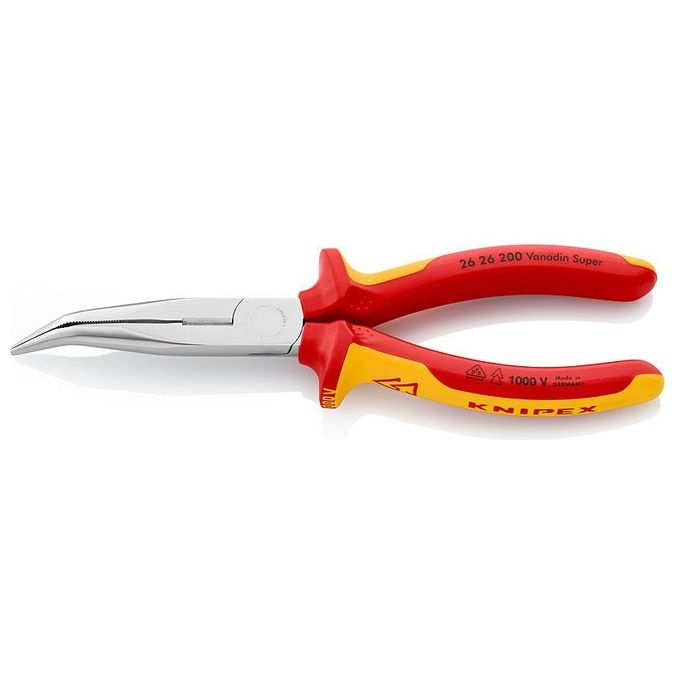 Knipex Pinza per Meccanica a Becchi Mezzotondi con Tronchese Collaudati VDE 200mm
