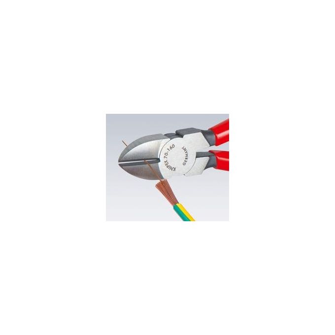 Knipex 70 02 125 Pinze Tagliafili Laterali 125 mm acciaio al vanadio 62 HRC DIN ISO 5749 colore Nero