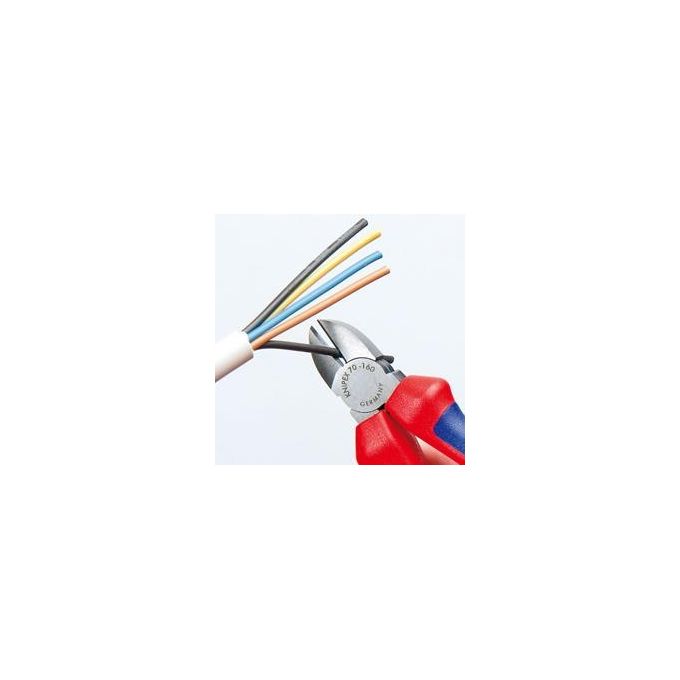 Knipex 70 02 125 Pinze Tagliafili Laterali 125 mm acciaio al vanadio 62 HRC DIN ISO 5749 colore Nero