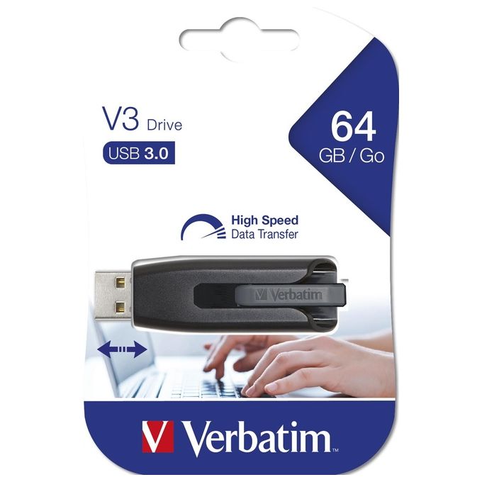 Verbatim Pendrive 64gb 3.0 Store N Go Black