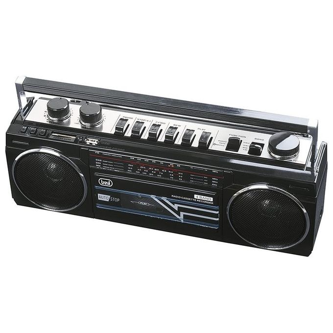 Trevi RR 501 BT Stereo Boombox Portatile Bluetooth Usb SD MP3 Nero