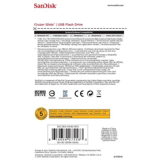 Sandisk Cruzer Glide 64gb