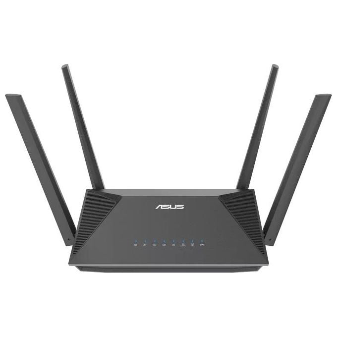 Asus RT-AX52 AiMesh Router Wireless Wi-Fi 6 AX1800 Dual Band 2.4 GHz 5 GHz Gigabit Ethernet 4 Porte VPN QoS colore Nero