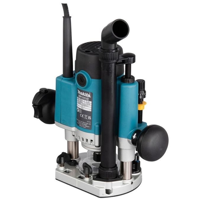Makita RP1111CJFA Router 1100 W Velocita' Regolabile 5 Livelli 8000-27500 rpm Attacco 8 mm colore Nero Verde Metallico