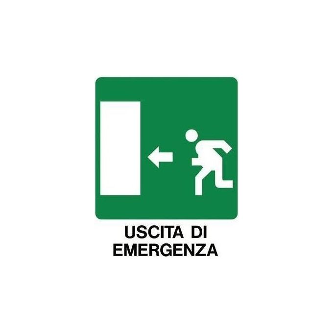 Markin Cartello Uscita Emergenza a Sinistra 250X310