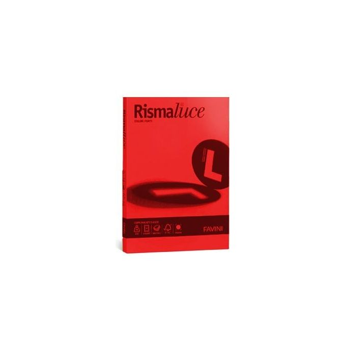 Cartotecnica Favini Rismaluce 200gr Rosso Scarl 61 A4